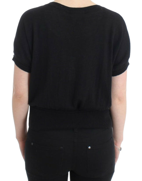 Black short sleeved jumper