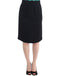 Black wool pencil skirt