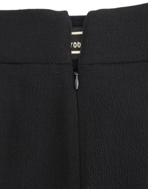 Black wool pencil skirt