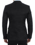 Black silk slim fit blazer