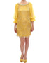 Yellow lace crystal mini dress