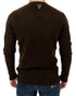 Brown striped crewneck sweater