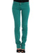 Green straight leg jeans