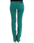 Green straight leg jeans