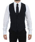 Blue Wool Formal Dress Vest Gilet