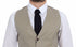 Beige Cotton Dress Vest Blazer Jacket