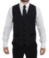 Black Wool Formal Dress Vest Gilet Weste