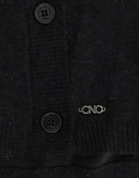 Gray wool alpaca cardigan