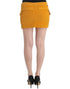 Yellow corduroy mini skirt