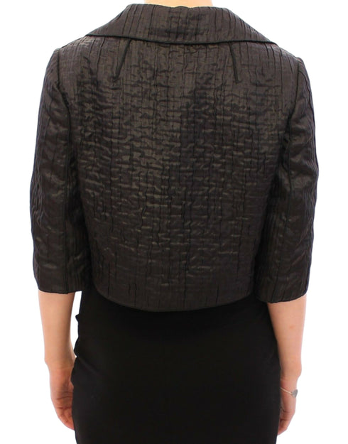 Black Short Bolero Shrug Jacket Coat