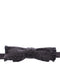 Gray Black Wool Silk Bow Tie