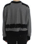 Gray Black Lace Wool Cashmere Sweater