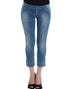 Beachwear Blue Jeans Capri Pants Cropped