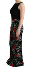 Multicolor Floral Print Stretch Sheath Long Dress