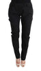 Black Cotton Slim Fit Casual Pants