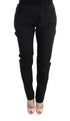 Black Cotton Slim Fit Casual Pants