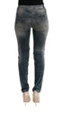 Blue Wash Cotton Blend Slim Fit Jeans