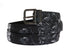 Black Cayman Linen Leather Belt