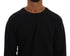 Black Crewneck Cotton Pullover Sweater