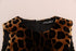 Brown Leopard Print Silk Sheath Dress