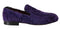 Purple Sheep Fur Leather Loafers