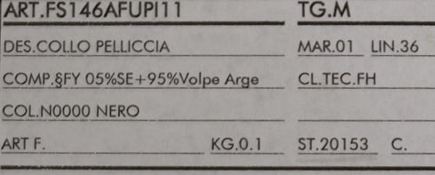 Black Silver Fox Fur Scarf