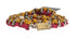 Red Yellow Leather Crystal Belt