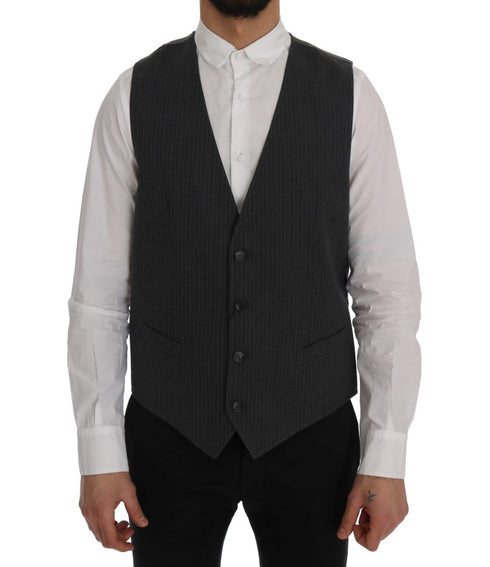 Gray STAFF Cotton Striped Vest
