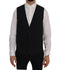 Black STAFF Wool Striped Vest