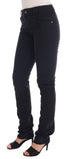 Black Cotton Denim Stretch Regular Fit Jeans