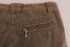 Brown Cotton Casual Slim Fit Pants