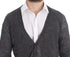 Gray Wool Button Cardigan Sweater