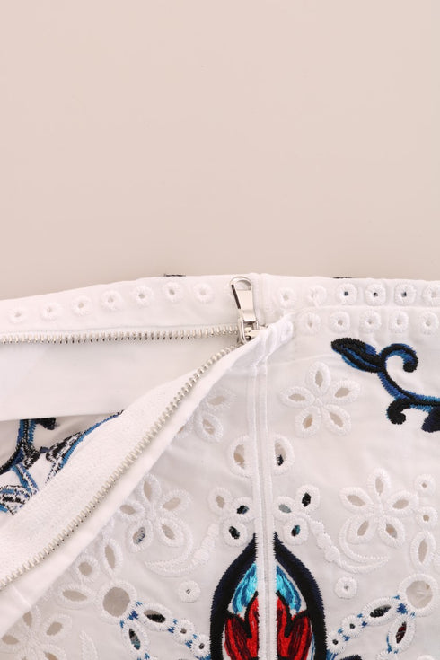 Mulicolor Majolica Cutout Capri Pants