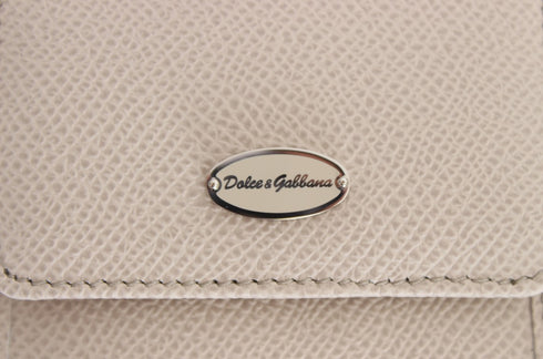 White Dauphine Leather Case Wallet