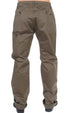 Green Cotton Stretch Comfort Fit Pants