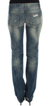 Blue Cotton Low Waist Jeans