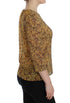 Multicolor Mosaic Print Silk Blouse T-shirt