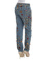 Crystal Roses Heart Embellished Jeans