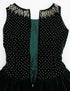 Green Velvet Crystal Long Maxi Dress