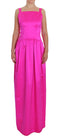 Pink Silk Long Sheath Ball Gown Dress